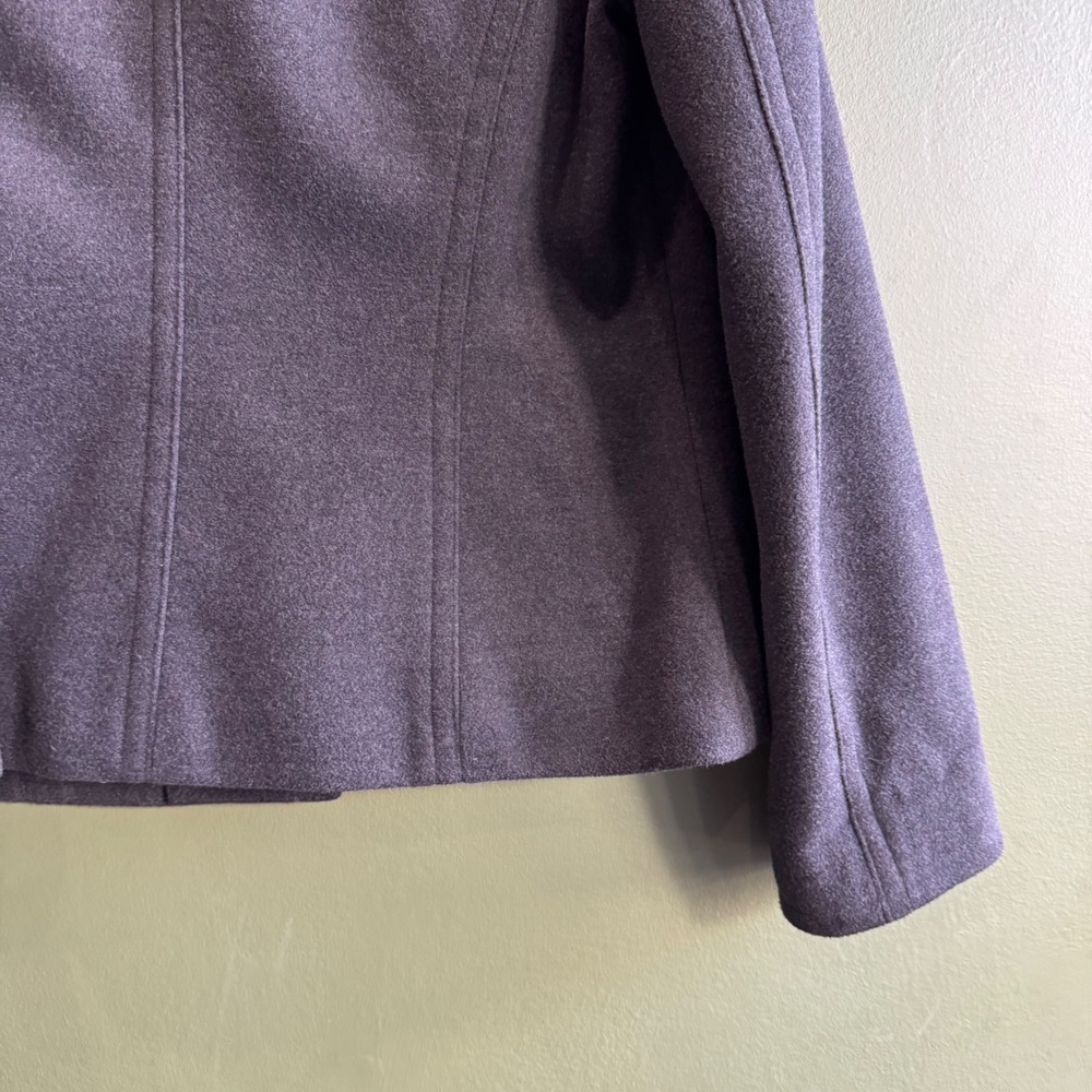 Evan Picone Petite 4P Gray Stretch Blazer Wool Career Jacket Office - Picture 8 of 12
